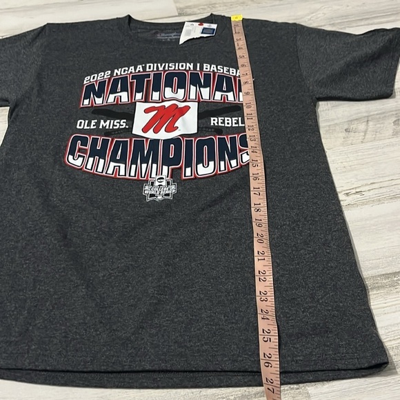 Ole Miss 2022 National Championship Baseball Tee Size Small NWT - Picture 7 of 7